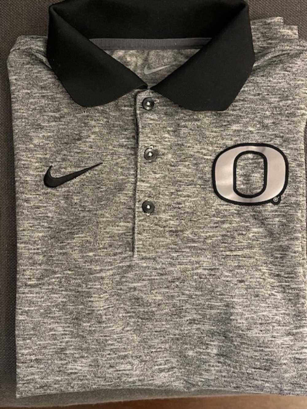 University Of Oregon Nike Polo Gray--Men's Small--Pre Owned--XLNT!!!